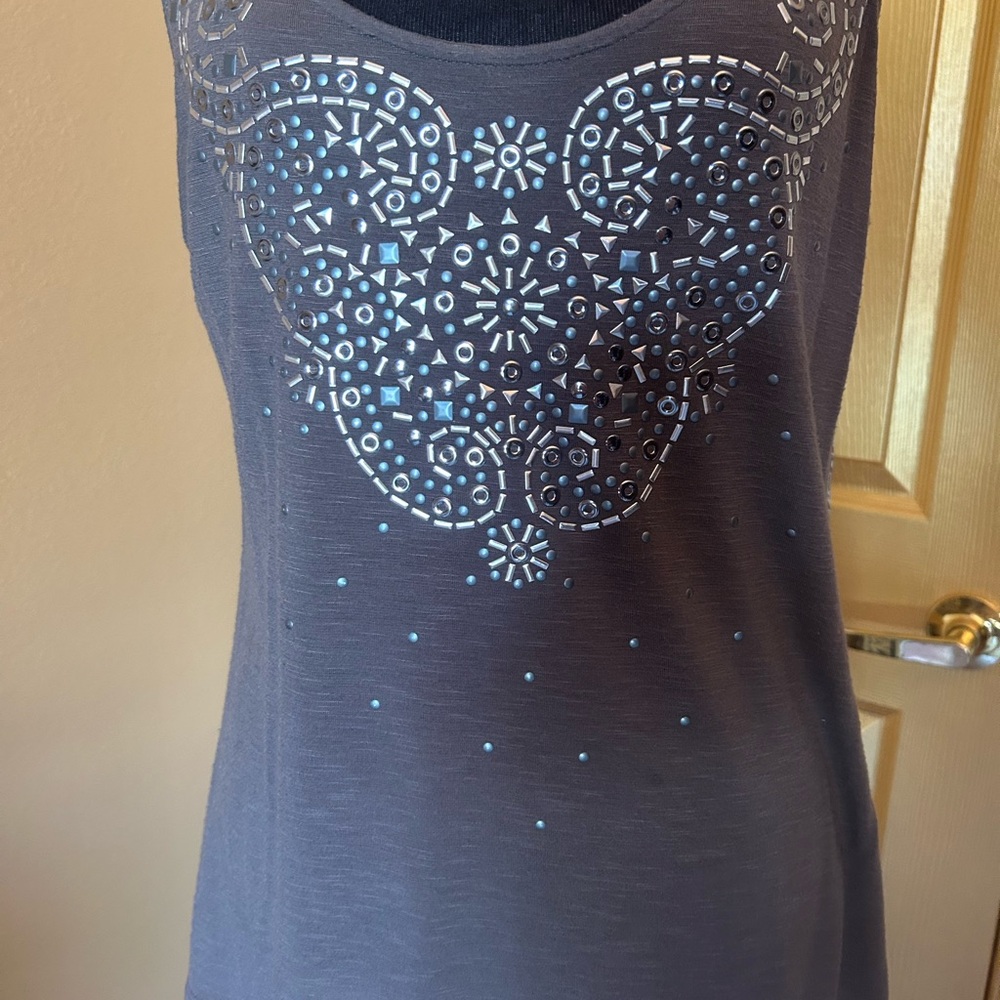 Cynthia Rowley Embellished Scoop Neck Tank Top - Picture 2 of 8